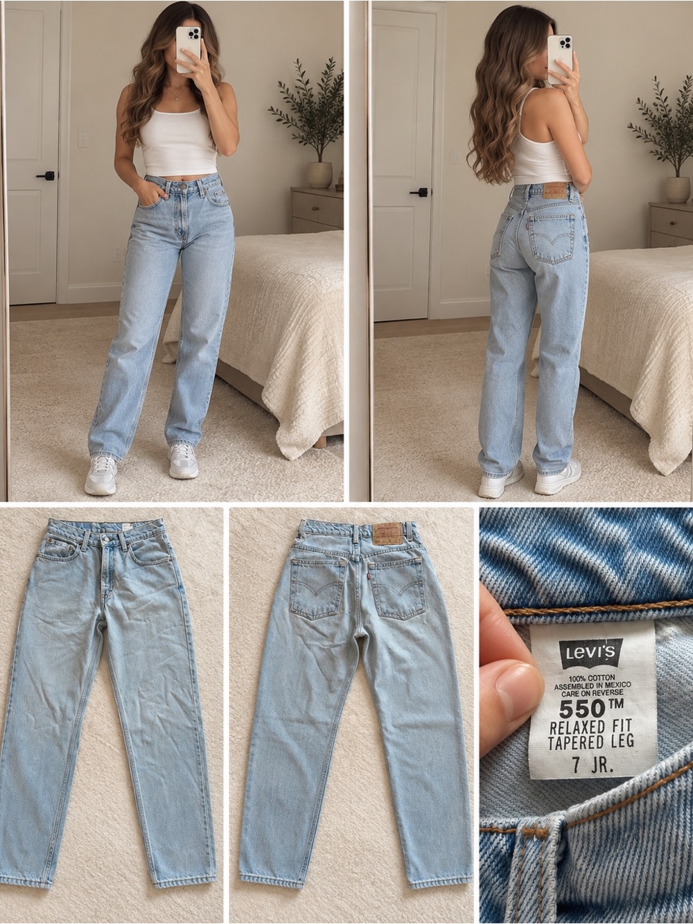 Levi's 550 Light Blue Relaxed High-Rise Tapered Women's Jeans